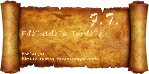 Füstös Teréz névjegykártya