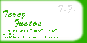 terez fustos business card